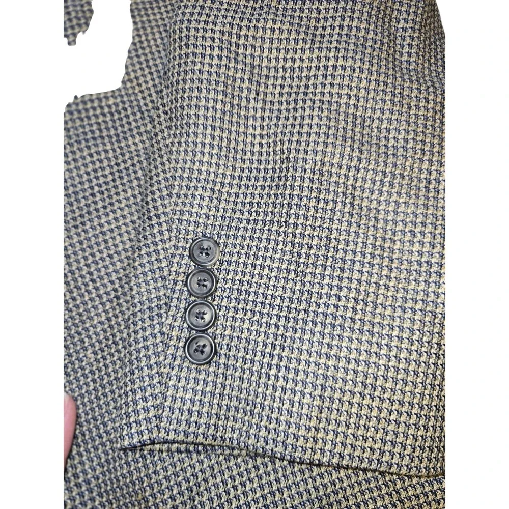 Vintage Nordstrom Harris Tweed Blazer Mens Size 42L‎ Wool Silk Sport Coat
